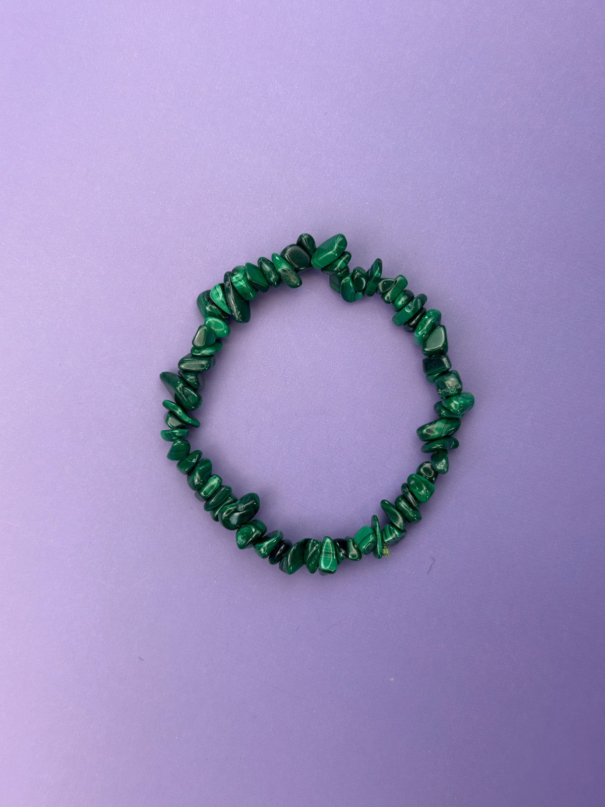 Malachite - Crystal chip bracelet