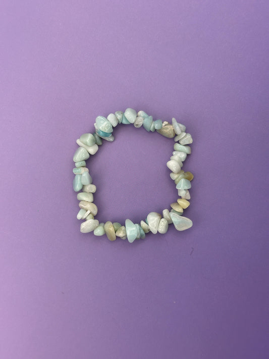 Amazonite - Crystal chip bracelet