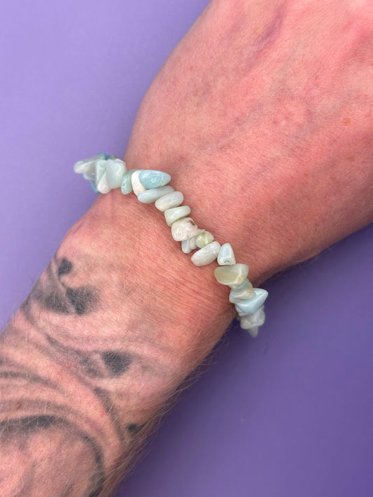 Amazonite - Crystal chip bracelet