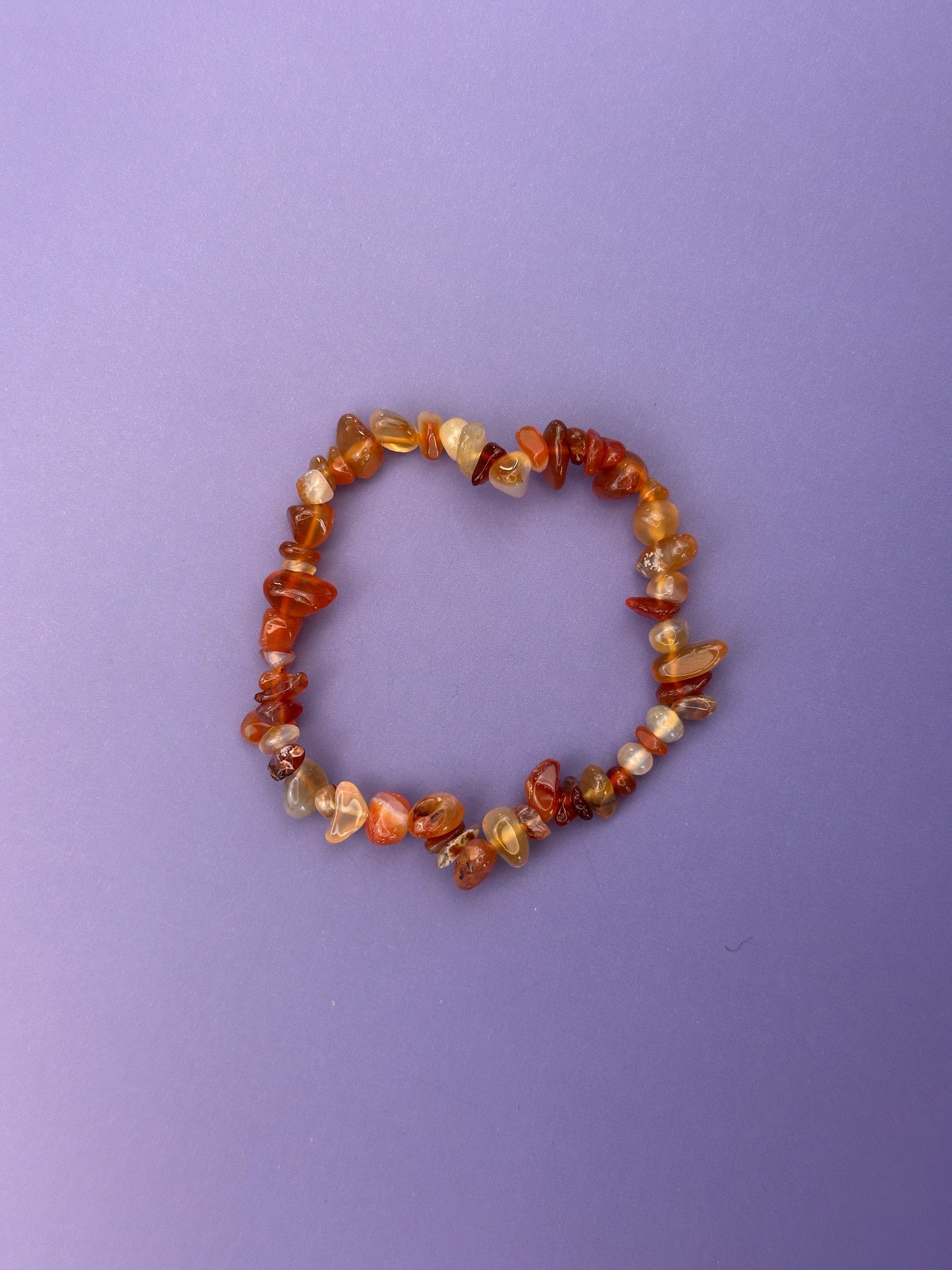 Carnelian - Crystal chip bracelet