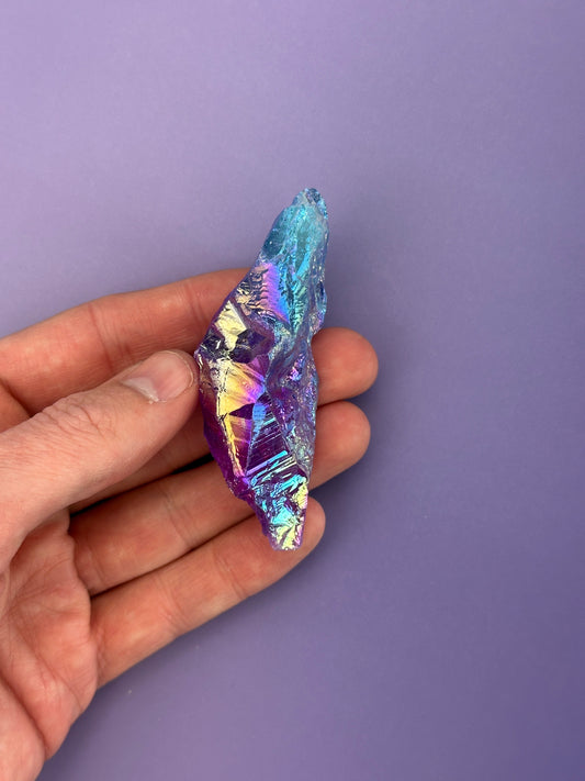 Blue-pink aura quartz - Rough chunk