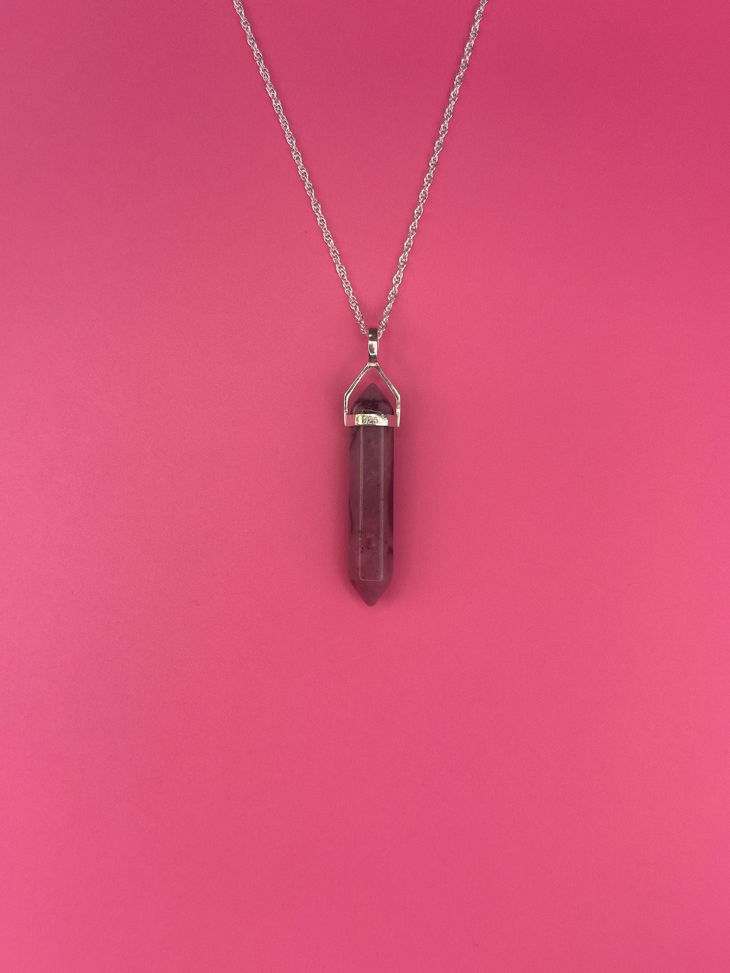 Relationships pendant - Rhodonite (sterling silver)