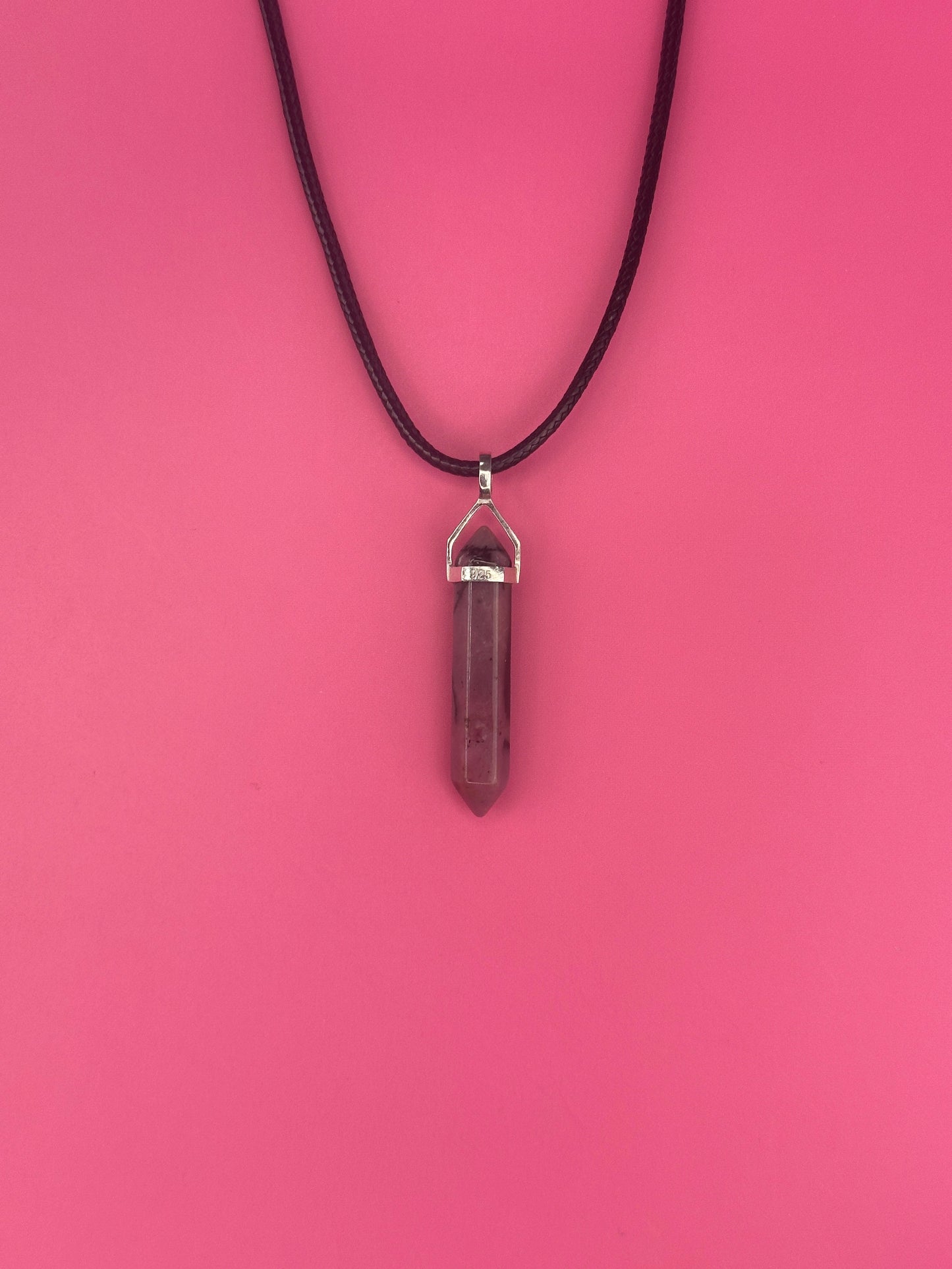 Relationships pendant - Rhodonite (sterling silver)