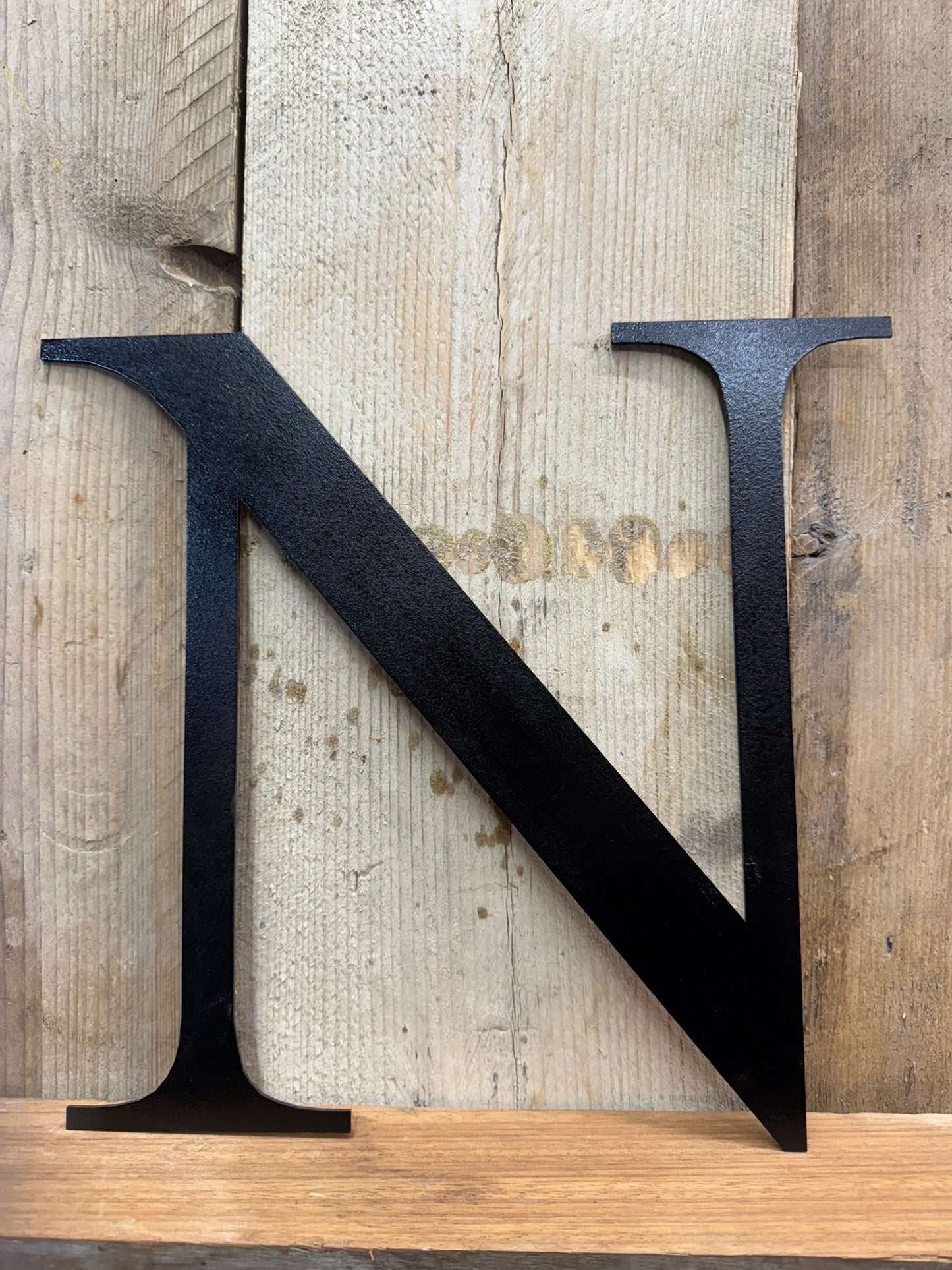 Vintage Black Metal Alphabet Letters – 5” or 12” Decorative Lettering A–Z