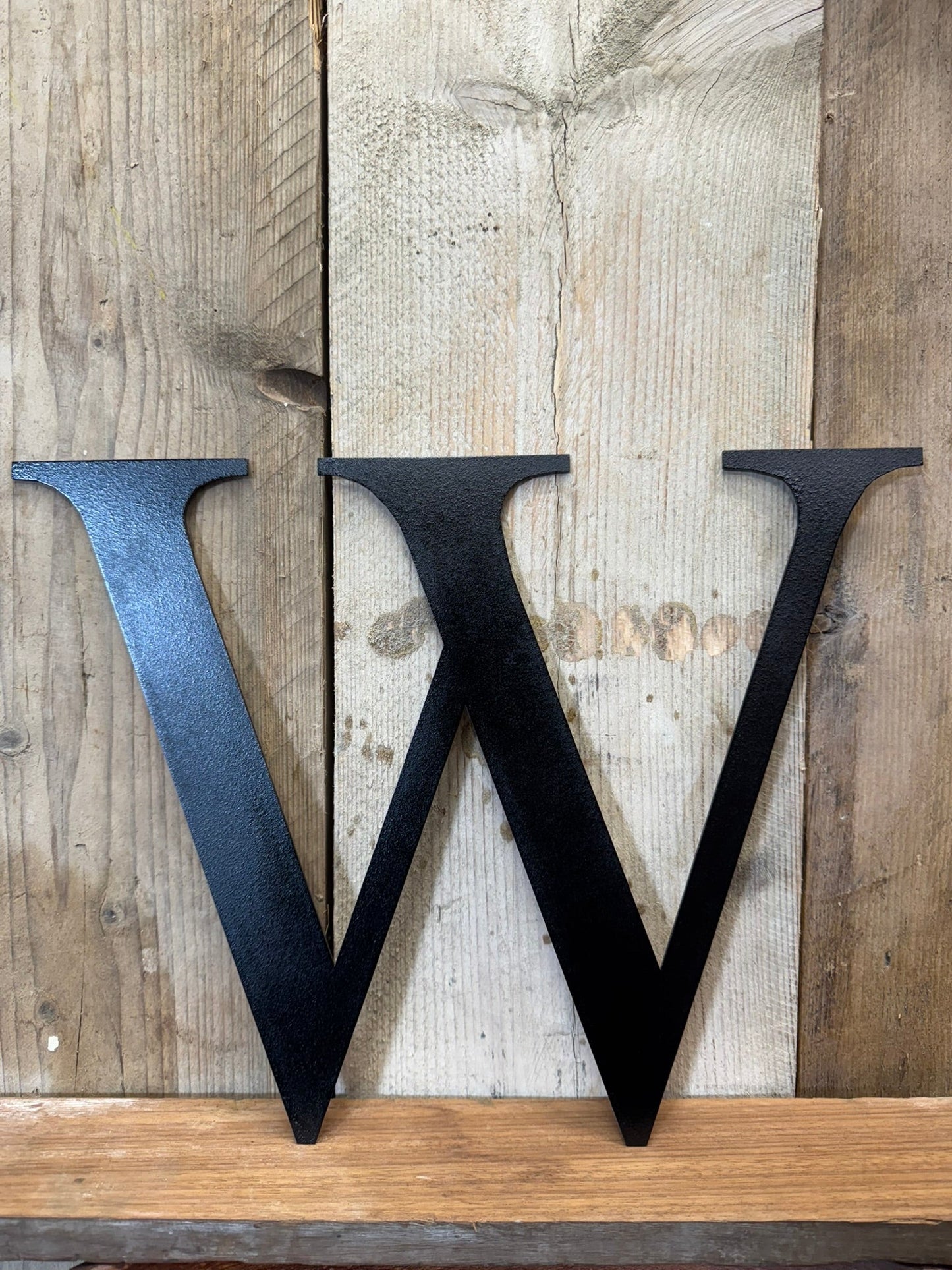 Vintage Black Metal Alphabet Letters – 5” or 12” Decorative Lettering A–Z
