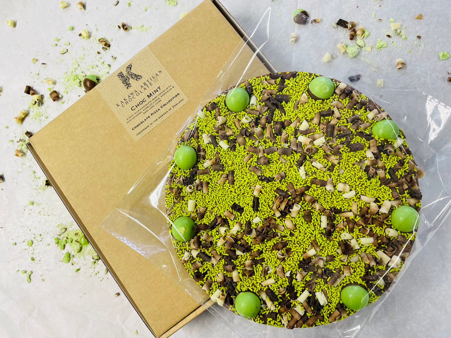 Choc Mint Milk Chocolate Pizza - 300g