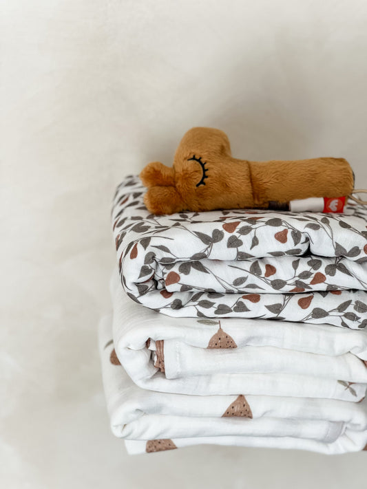 Baby Blanket -  Muslin Swaddle - Lemons