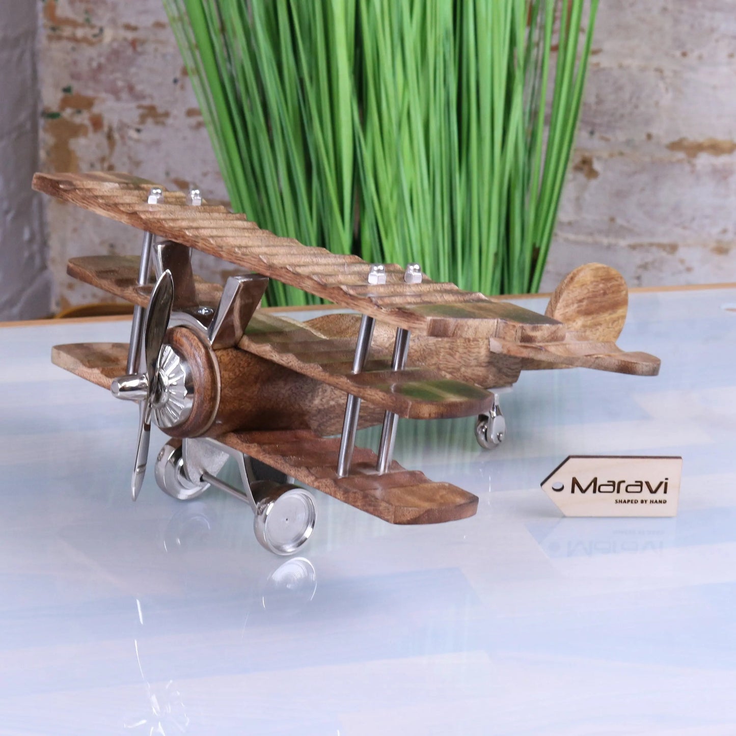 Narpala Wooden Airplane Model 33cm