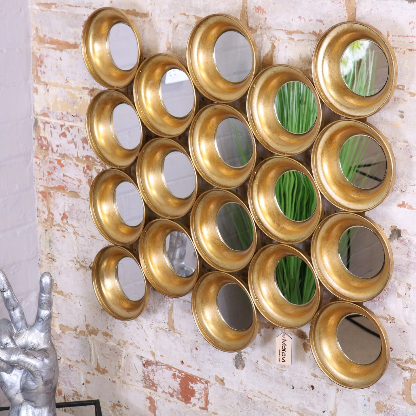 Jeen Gold Circles Mirror Wall Decor