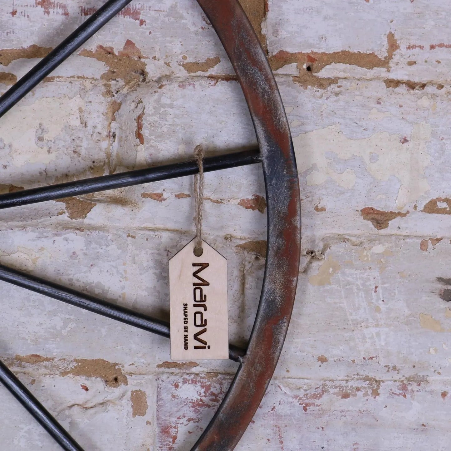 Sawali Rustic Wheel Hanging Ornament