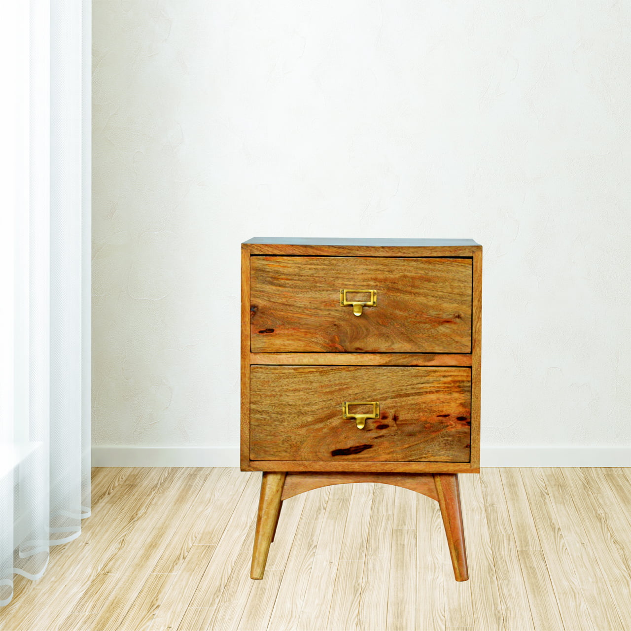 Brass Metal Slot Bedside