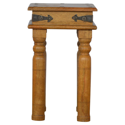 Thakat End Table Accent Piece | Hand-Carved