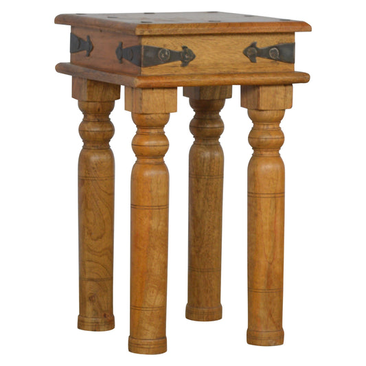 Thakat End Table Accent Piece | Hand-Carved
