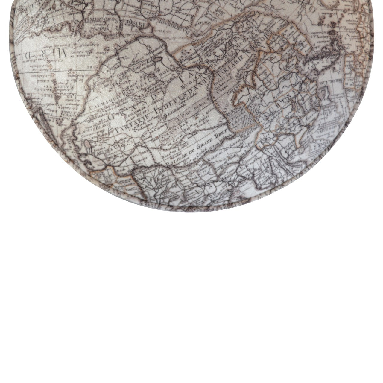 Map Printed Footstool