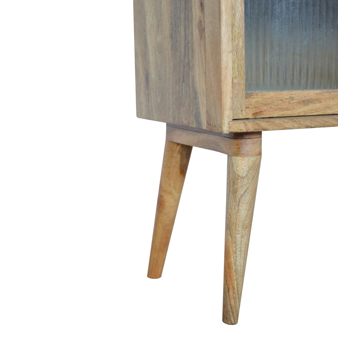 Multi Drawer Glass Bedside Table