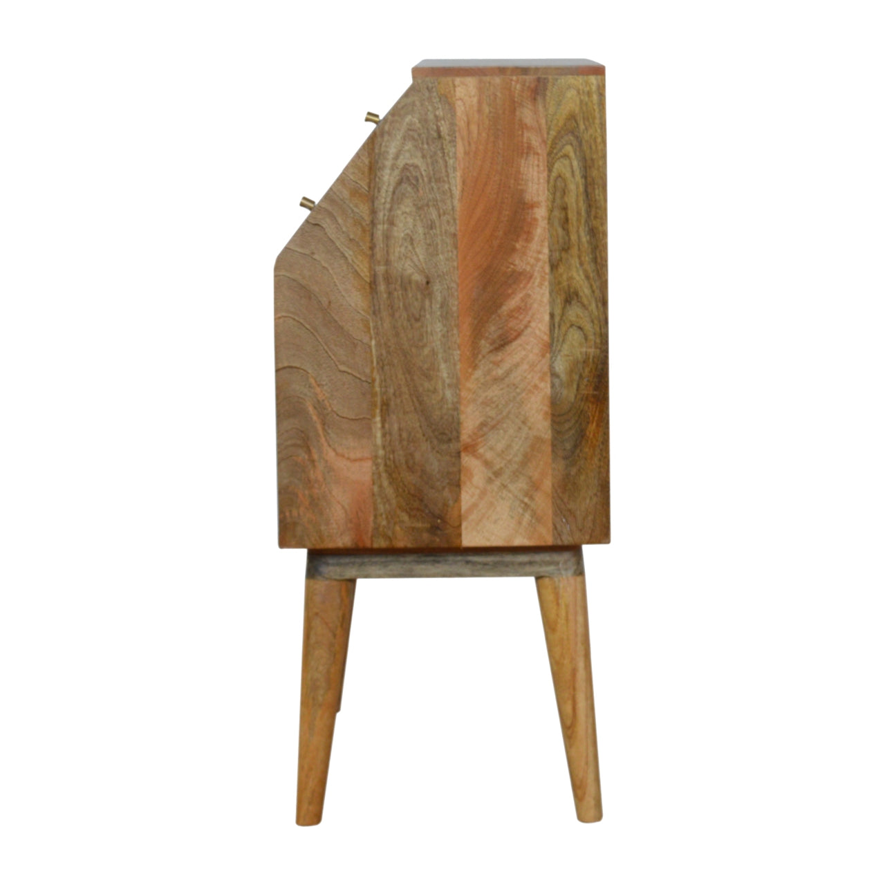 Multi Drawer Glass Bedside Table