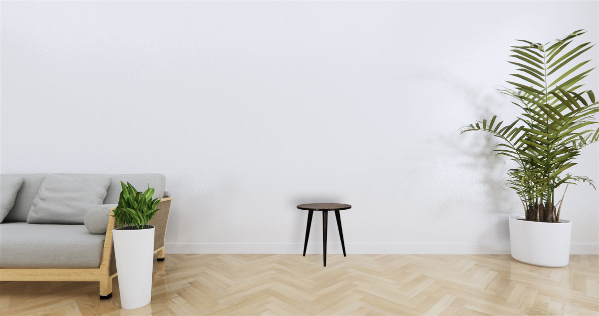 Walnut Gold Inlay End Table
