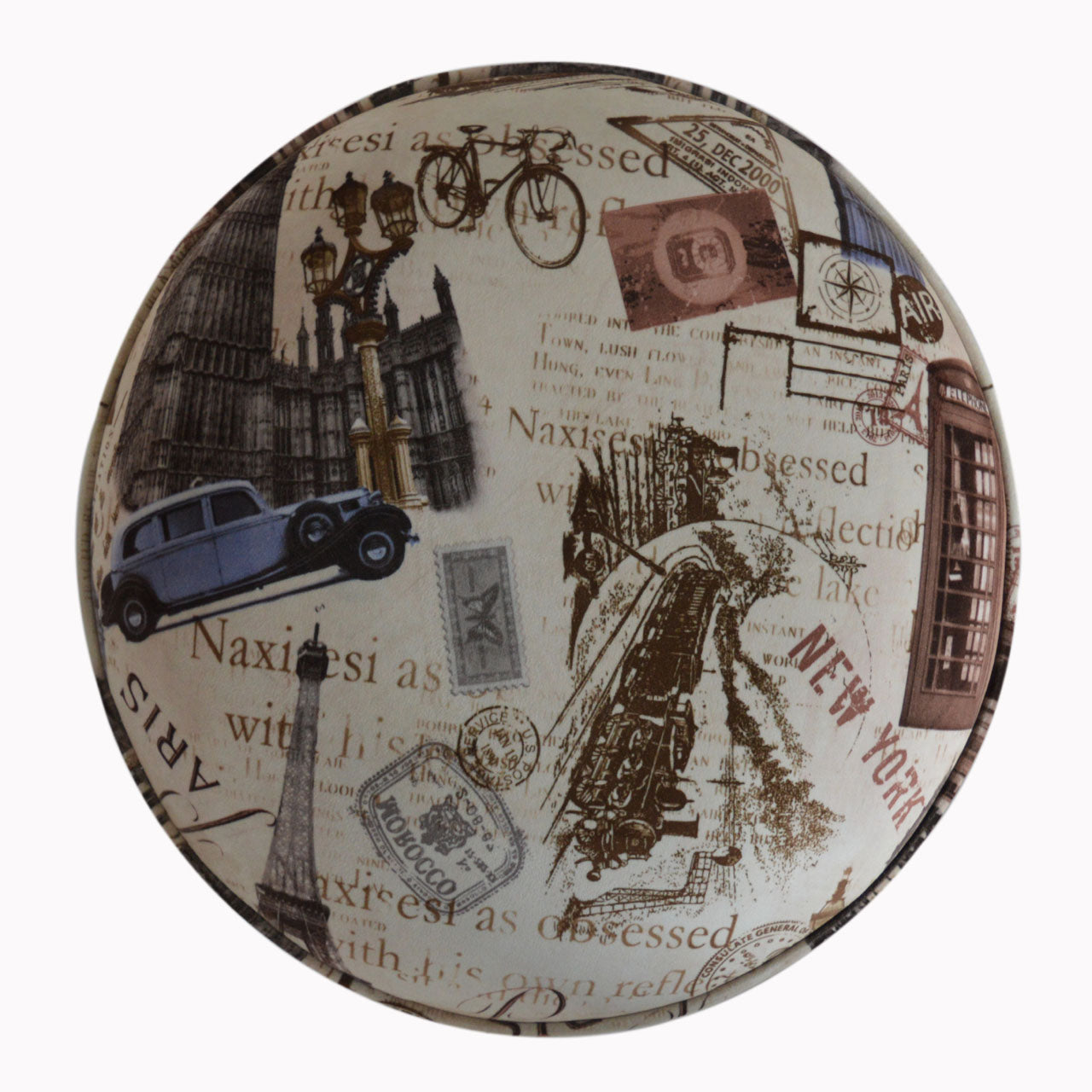 City Print Footstool