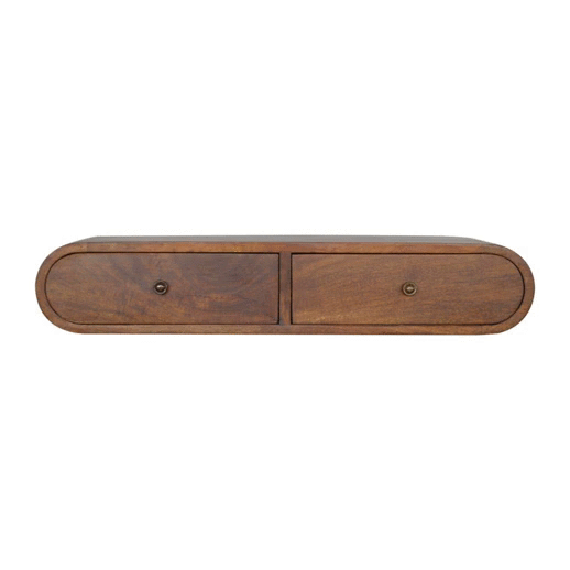 Floating Chestnut London Console Chest of Drawers | Wall-Mounted