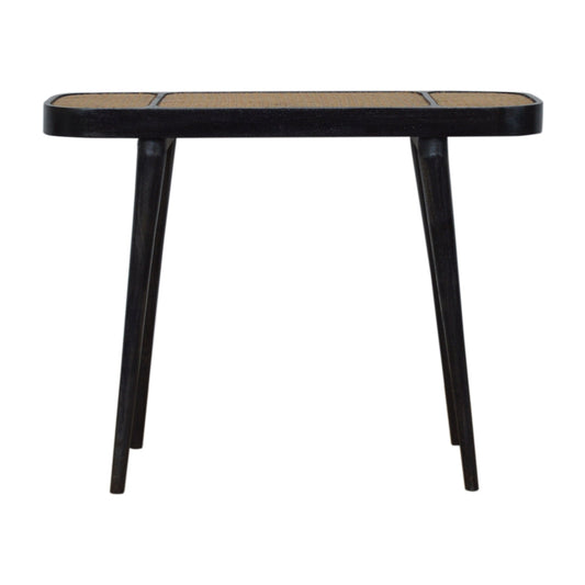 Larissa Carbon Black Console Table | Rattan