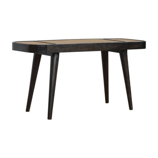 Larissa Carbon Black Bench | Rattan