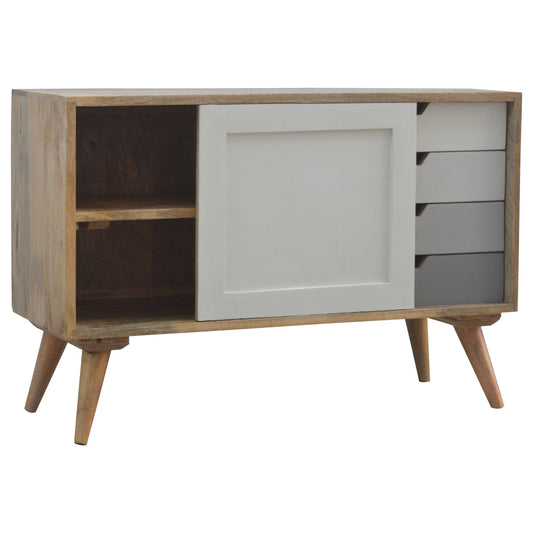 Grey Gradient Sliding Sideboard Chest of Drawers