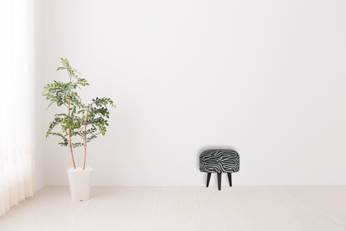 Zebra Nordic Style Footstool