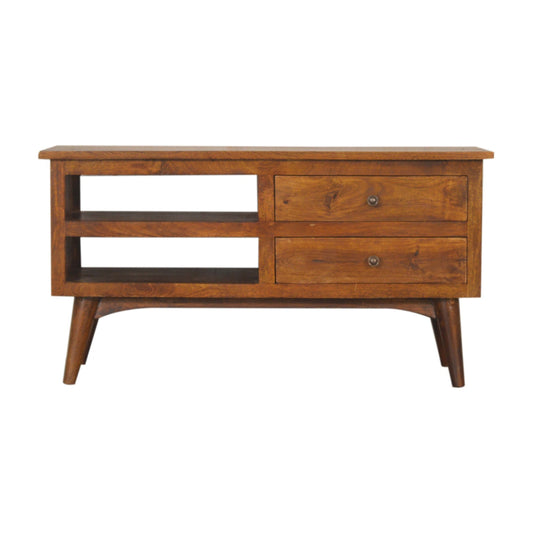 Chestnut Nordic Style TV Unit Chest of Drawers