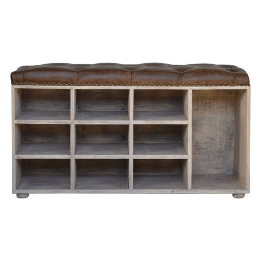 Stone Wash Storage Bench | Hidden Storage