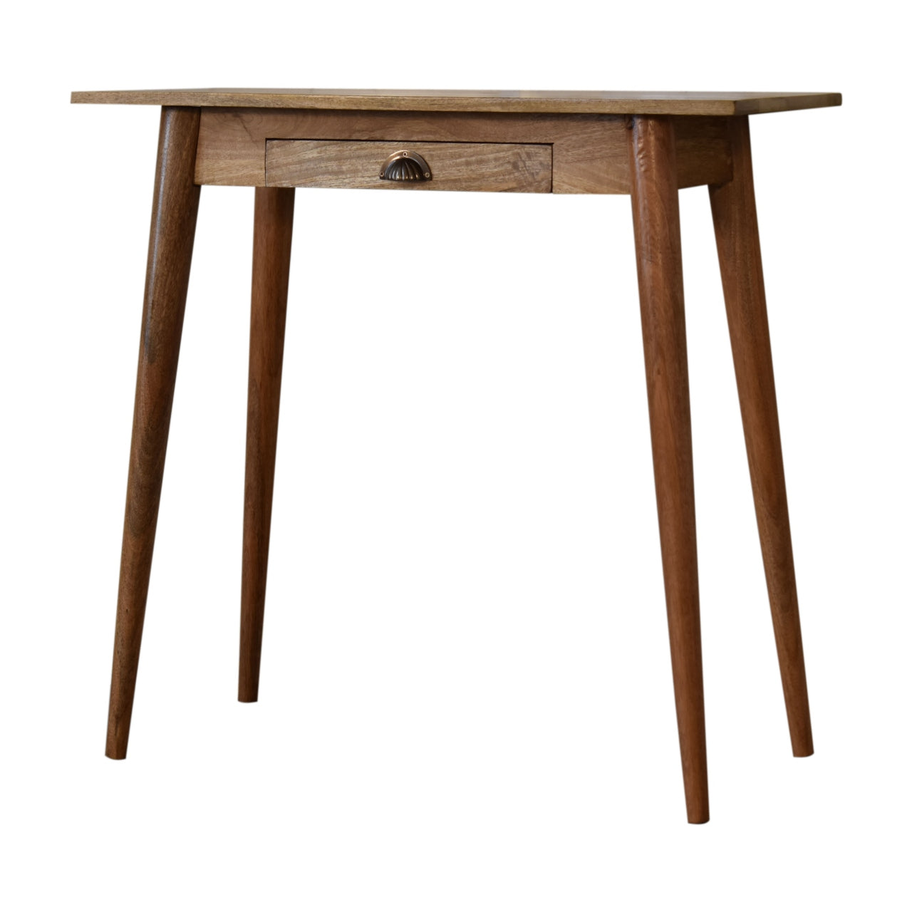 Mini Nordic Style Writing Desk | Oak Solid Mango Wood