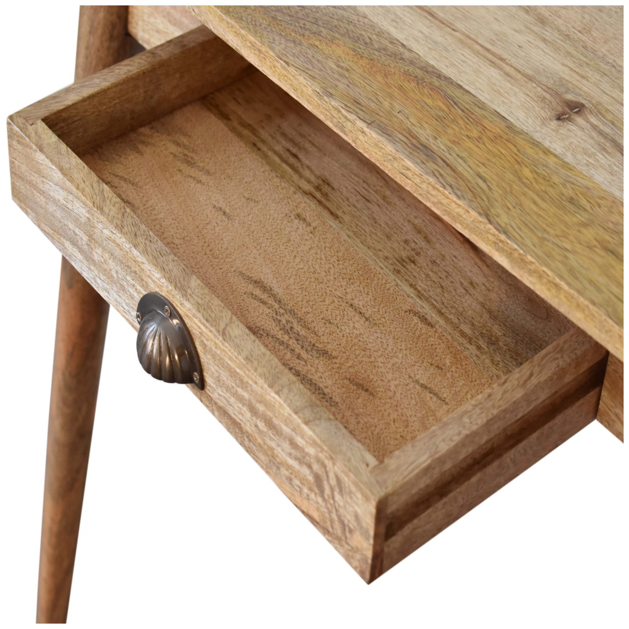 Mini Nordic Style Writing Desk | Oak Solid Mango Wood