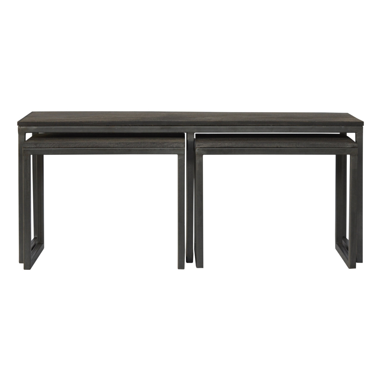 Set of 3 Iron Base Tables Accent Piece