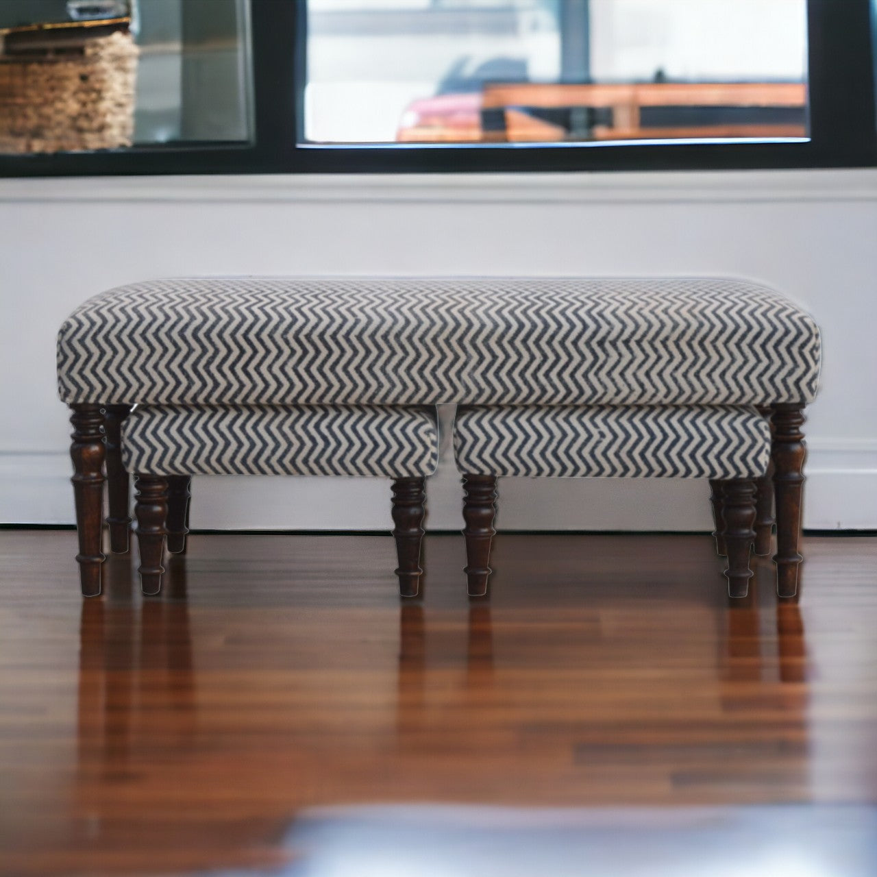 Natural Jute Set of 3 Benches