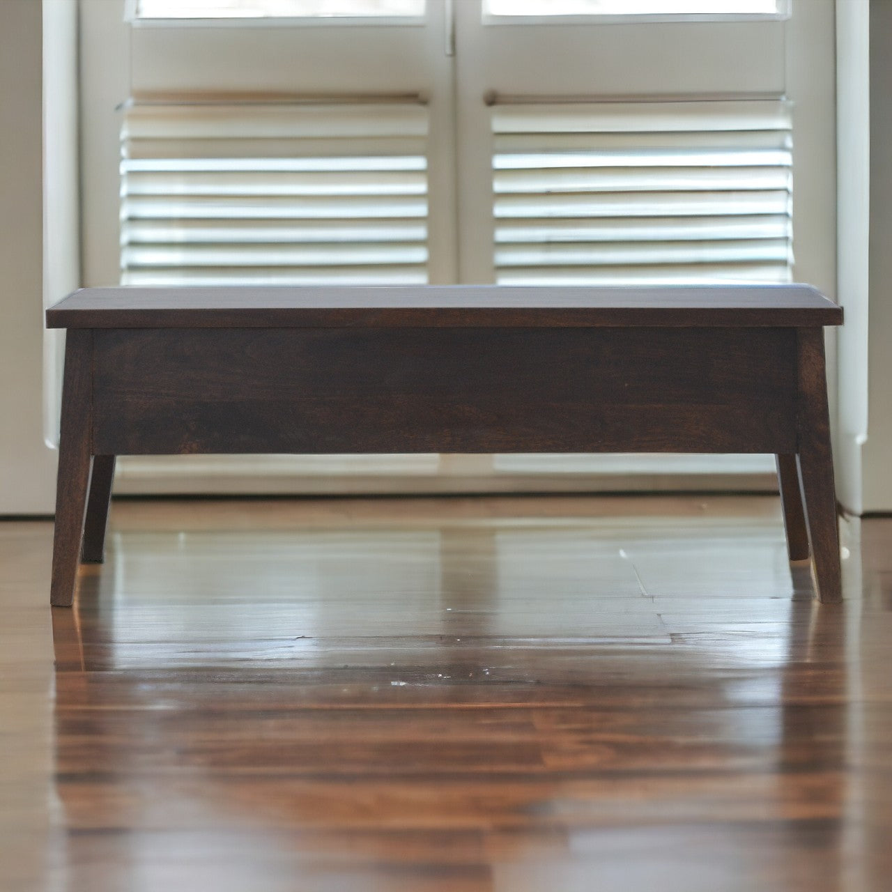 Walnut Hallway Storage Bench