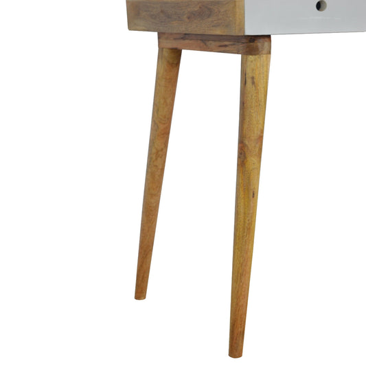 Grey Gallery Writing Desk | Oak Solid Mango Wood