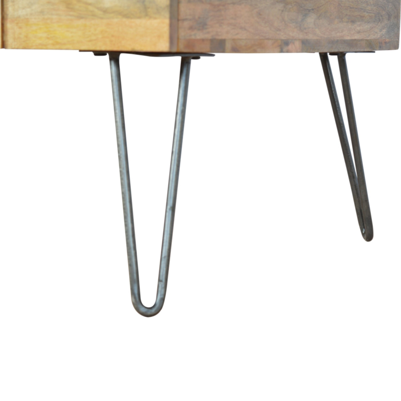 Iron Base Coffee Table With Two Drawers