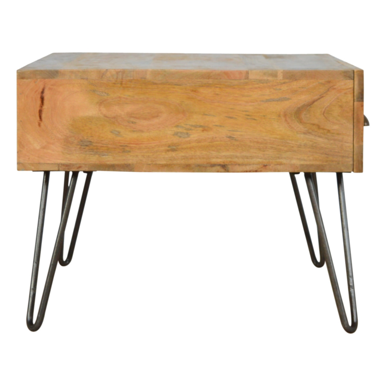 Iron Base Coffee Table With Two Drawers