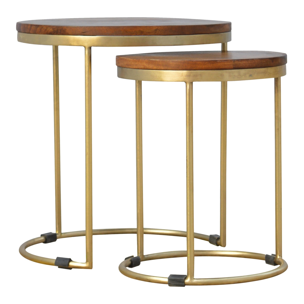 Golden Nesting Stool Set of Two