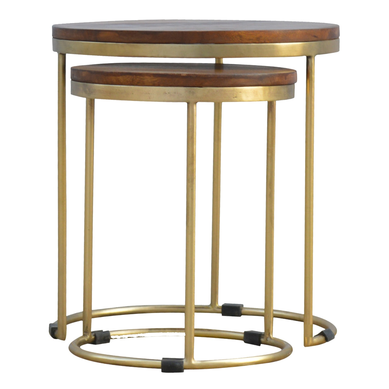 Golden Nesting Stool Set of Two