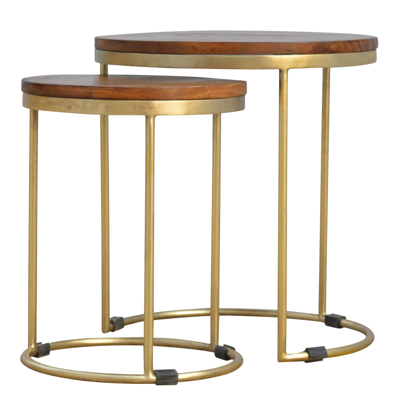 Golden Nesting Stool Set of Two