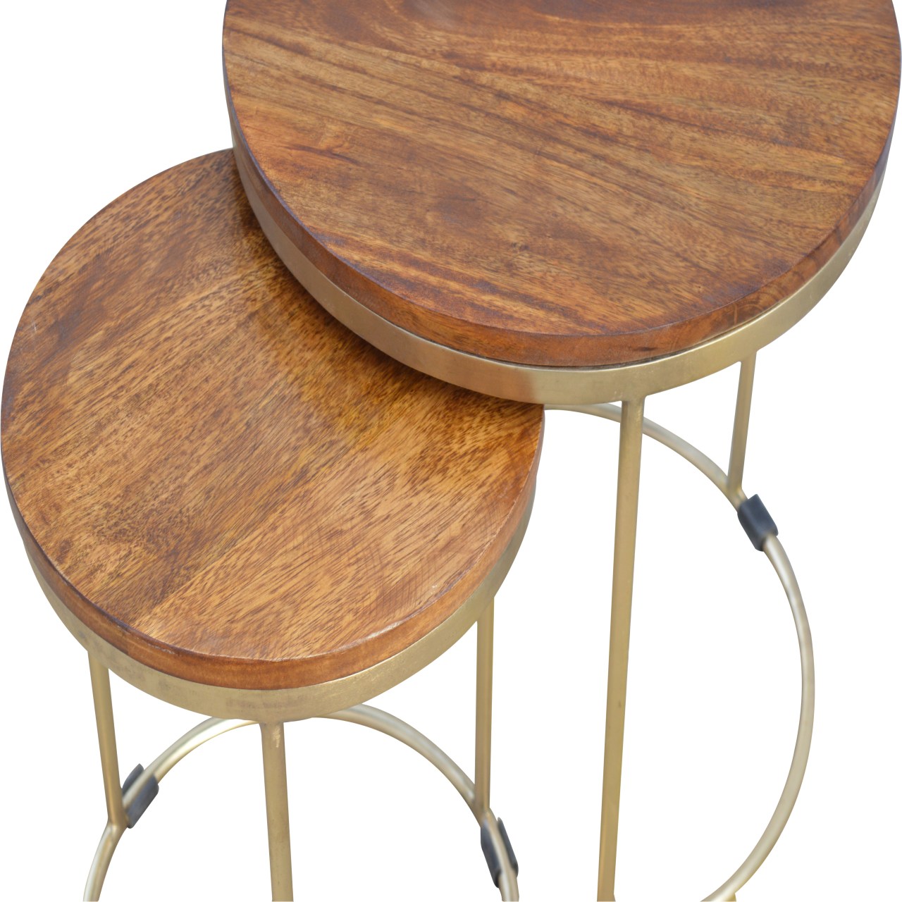 Golden Nesting Stool Set of Two