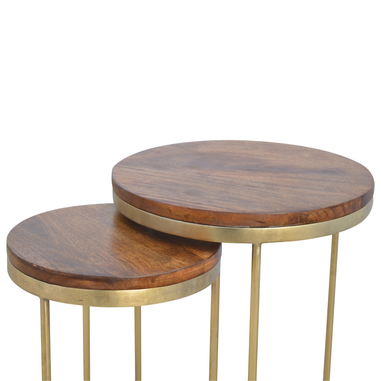 Golden Nesting Stool Set of Two