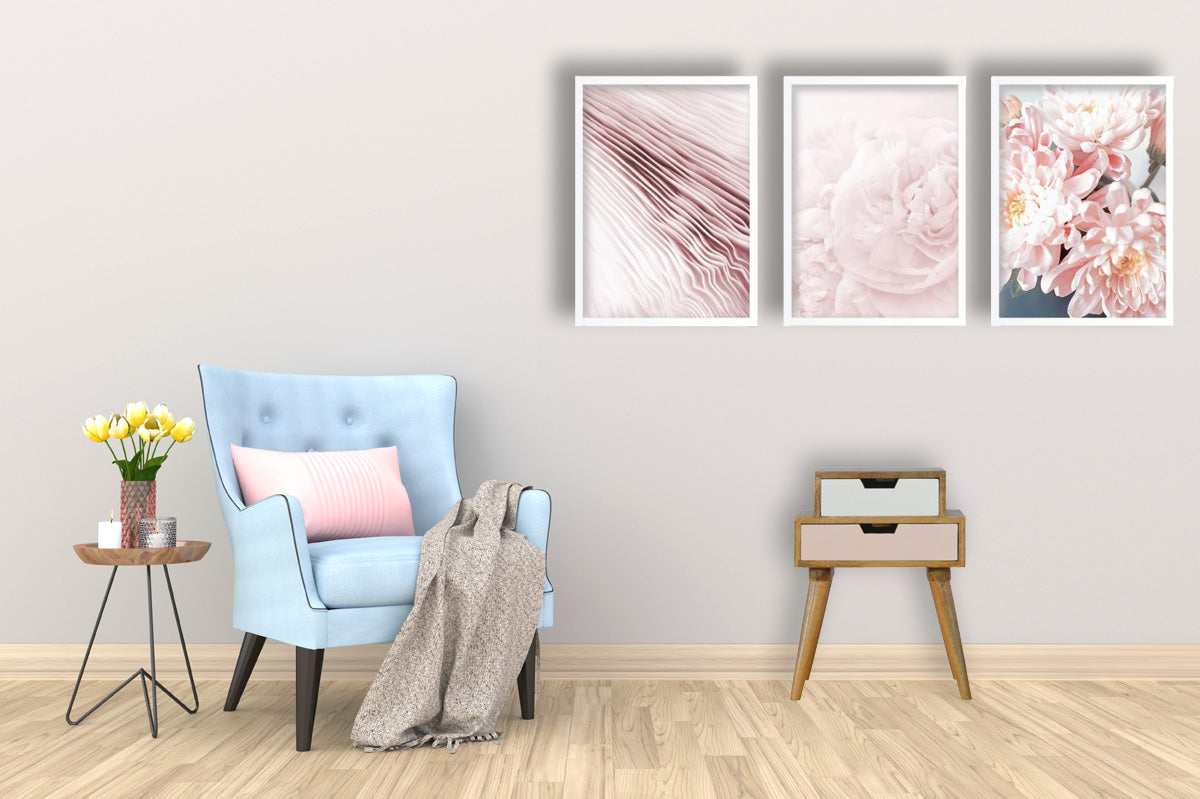 Blush Pink and White Multi Bedside