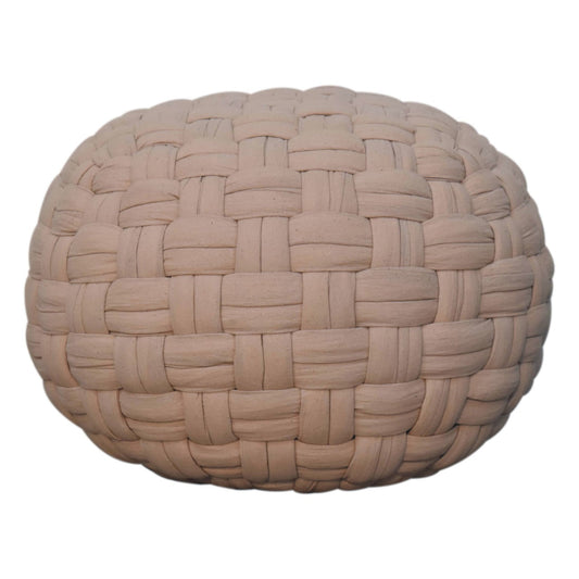 Tube Pouffe Cream Footstool