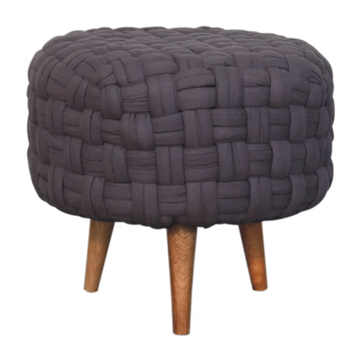 Grey Tube Footstool