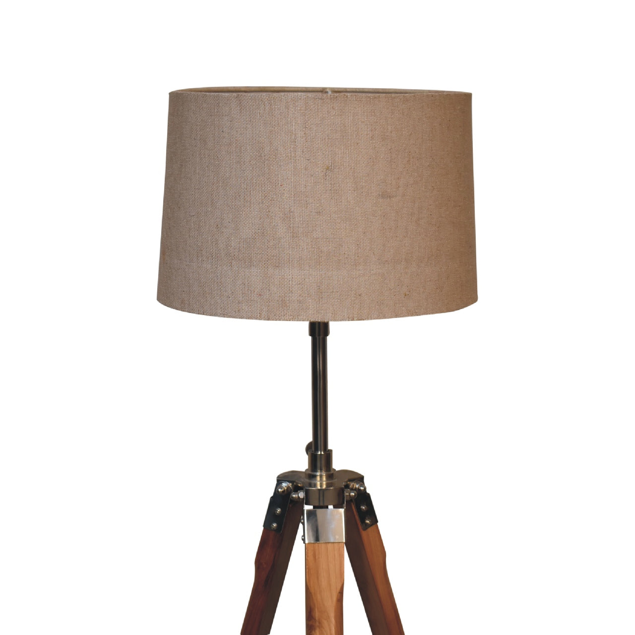 Fixed Chrome Plated Tripod Floor Lamp Modern Rustic Design