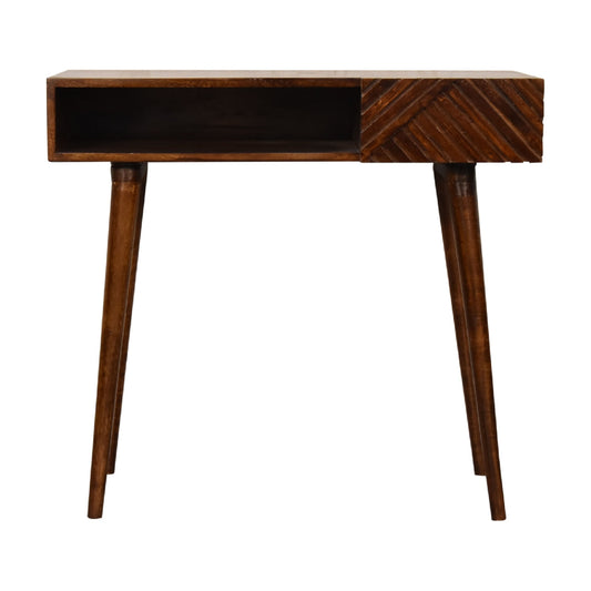 Lille Chestnut Writing Desk | Hand-Carved
