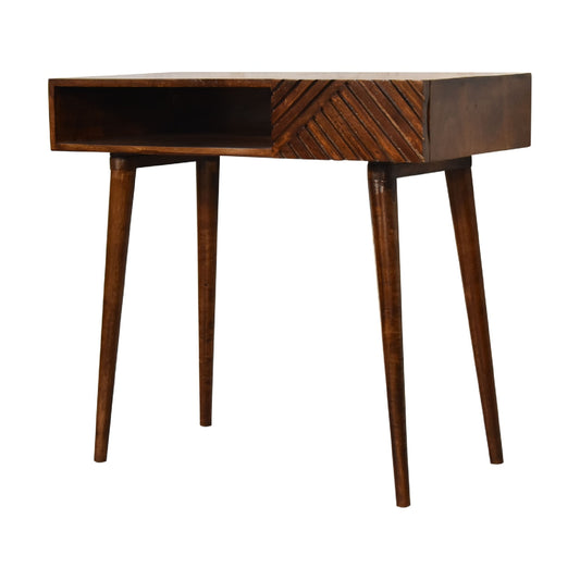 Lille Chestnut Writing Desk | Hand-Carved