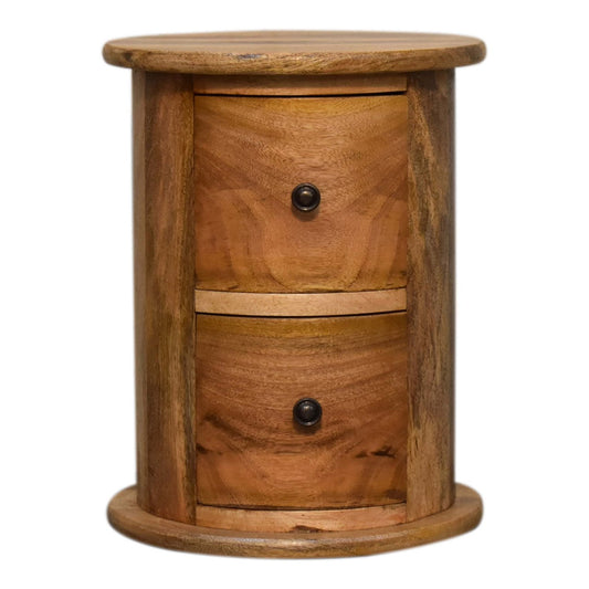 Mini 2-Drawer Drum Storage Bench