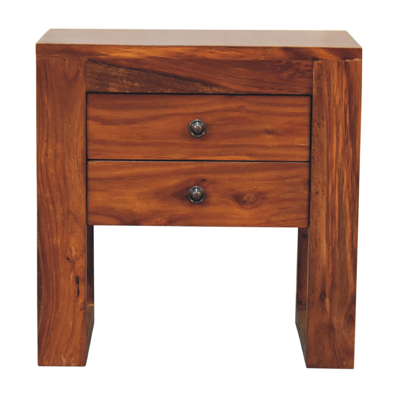 U-Square Honey Bedside Table